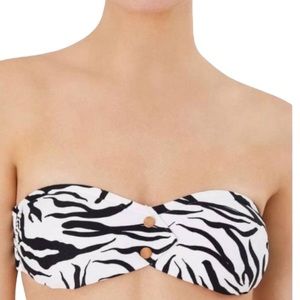 NWOT Onia Allegra Zebra Print Bandeau Bikini Top